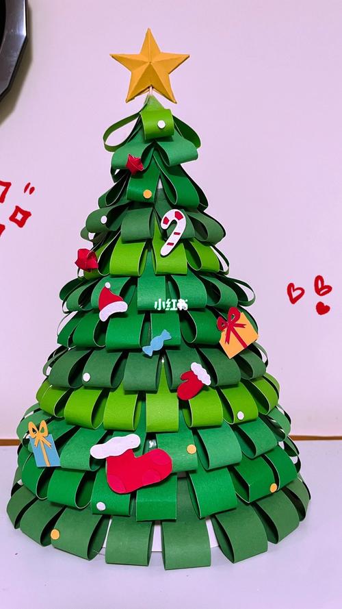 手工画圣诞树图片，怎样用纸做圣诞树最简单
